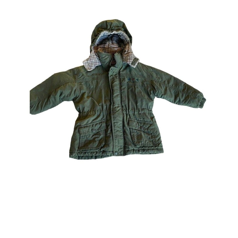 Vintage Oshkosh winter Jacket Olive With Detachable Hood 3 4 Years